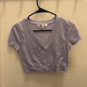 Coquette Lilac Button-Up Cropped Shrug (free with purchase of another item)